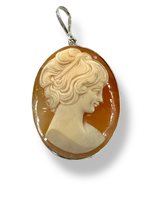 Pendant Mandile 1922 Woman Cammei  in Silver Conchiglia 2MCICM120